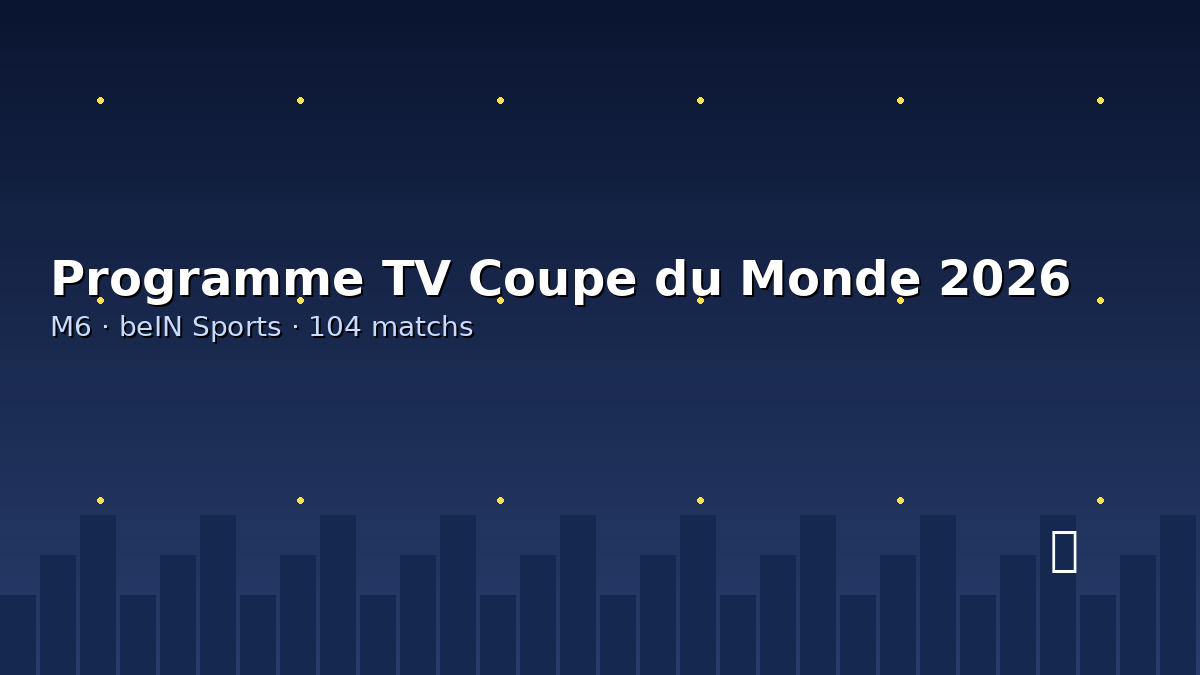 Programme TV Coupe du Monde 2026 : le guide complet pour suivre les 104 matchs